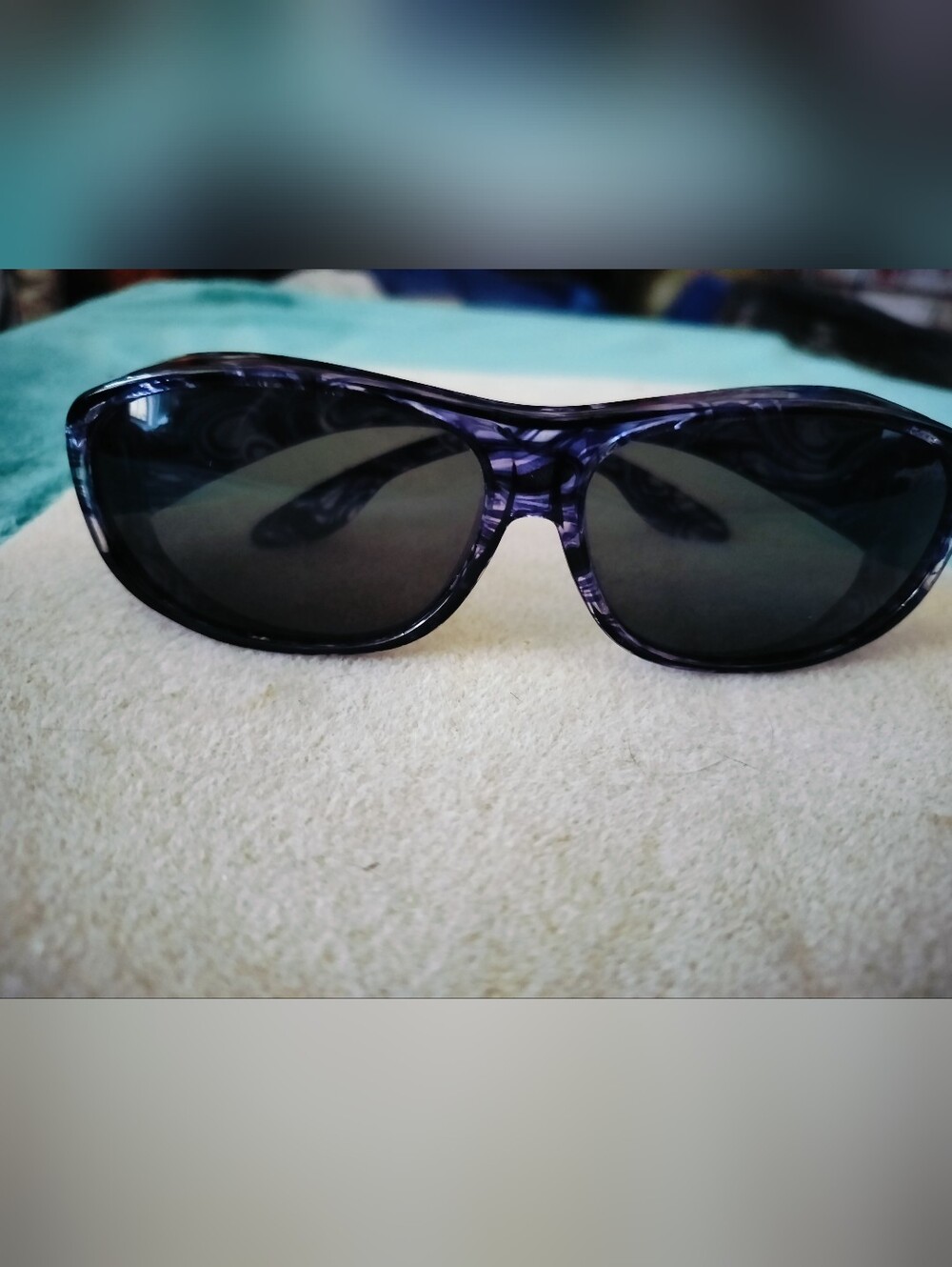 Solar Shield Fit-Over Sunglasses Purple Marble Swirl P2M6501 JP-2 Side Shields